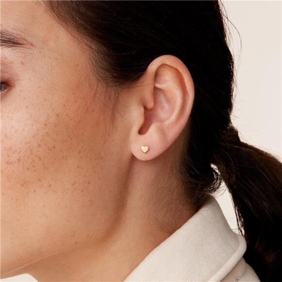 PAVOI 925 Sterling Silver Huggie Half Hoop Earrings | Hypoallergenic Minimalist - Picture 2 of 6